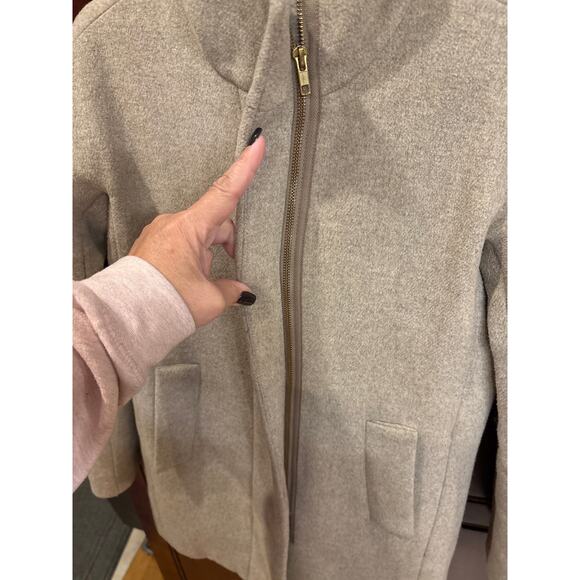 J. Crew Women's Tan City Wool Blend Coat Size 00 - Picture 3 of 11